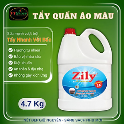 Nước Tẩy Quần Áo Màu Zily Chai 4.7Kg