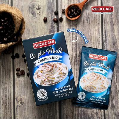 [CB] 2 hộp: Cappuccino Muối (5 gói x 30gr) + cà phê Chuẩn Vị Việt (20 gói x 17gr)