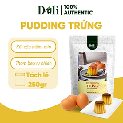 Pudding trứng Déli - Tách lẻ 250gr - chuyên dùng làm topping trà sữa - thơm béo, mềm mại
