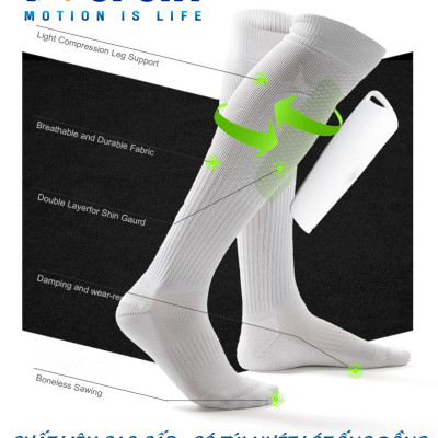 Tất Đá Bóng Ống Dài Cao Cấp VNSPORT - VNS09 | FOOTBALL SOCKS, Tất Có Ngăn Nhét Miếng Lót Bảo Vệ Ống Đồng, Tất Có Độ Ôm Tốt Và Tạo Cảm Giác Bóng, Tất Phù Hợp Cho Thi Đấu Chuyên Nghiệp
