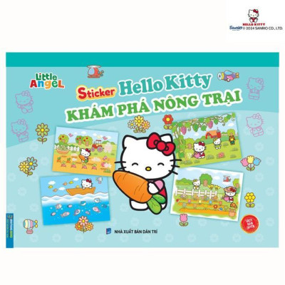 Sách - Sticker Hello Kitty - Nông Trại, Siêu Thị Vui Nhộn, Mua Sắm, Ngôi Nhà, Công Viên, Trải Nghiệm Ẩm Thực - Combo 6 Cuốn - Minh Thắng