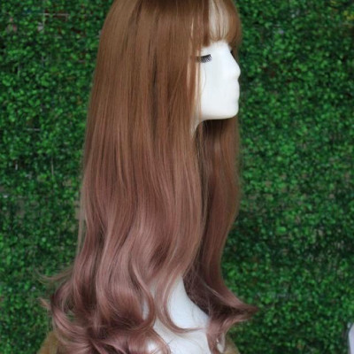 Tóc giả cao cấp omber cosplay nhật bản- tặng lưới chùm tóc- hình thật