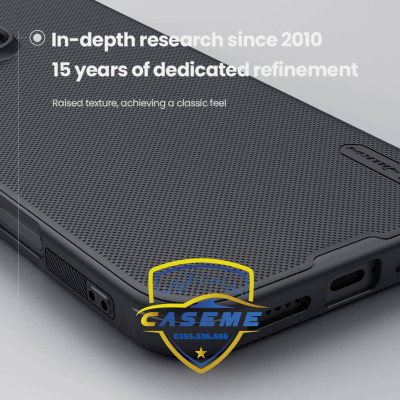 Ốp Lưng Dành Cho iPhone 16 Pro Max Nillkin Dạng Sần Viền Silicon - Hàng Chính Hãng