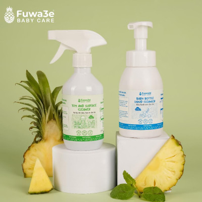 [ Xịt lau bàn ăn đồ chơi organic Fuwa3e 300ml an toàn cho bé ] hương bạc hà