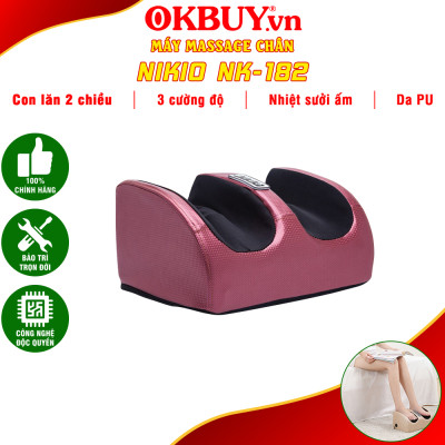 Máy massage lòng bàn chân, matxa bắp chân Nikio NK-182, mát xa bi xoay 360 độ và nhiệt hồng ngoại