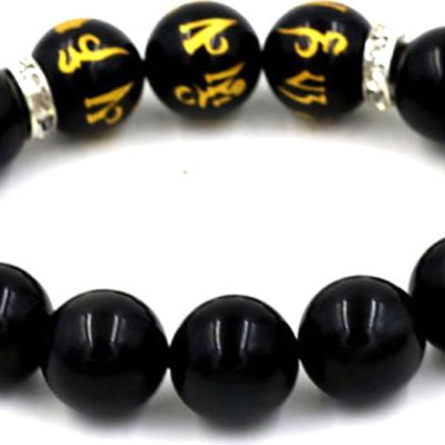 Vòng tay chuỗi hạt thạch anh đen 14 ly MSA122 (14cm)