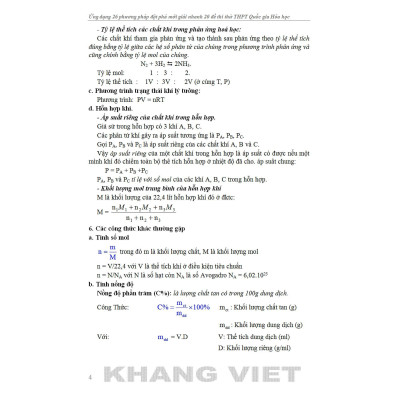 Sách - Ứng Dụng 26 Phương Pháp Đột Phá Mới Giải Nhanh 20 Đề Thi Thử THPT Quốc Gia Hóa Học - Khang Việt Book