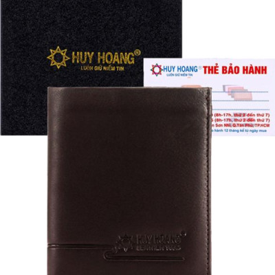 Ví Nam Kiểu Đứng Sọc Ngang Huy Hoàng HT2140 (12.5 x 10 cm) - Nâu