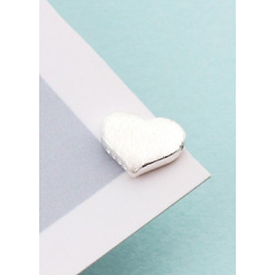 Combo 2 cái charm bạc trái tim xỏ ngang - Ngọc Quý Gemstones