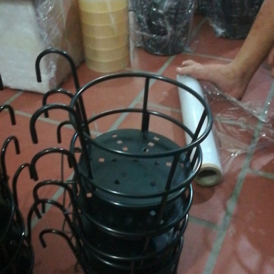 bộ 5 chiếc giỏ để hoa ban công - đen