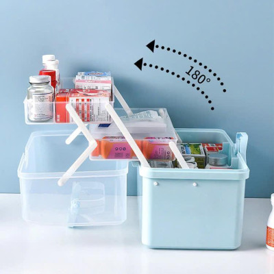 Hộp đựng thuốc y tế 12L, hộp thuốc y tế gia đình, hộp thuốc 3 tầng tiện lợi dung tích 9L - 12L