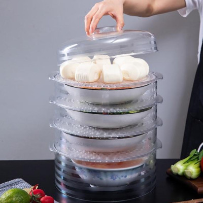 Lồng bàn trong suốt đựng thức ăn 5 tầng