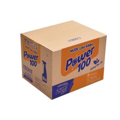 Combo 2 Chai Nước Lau Kính POWER100 Hương Bạc Hà 500mlx2