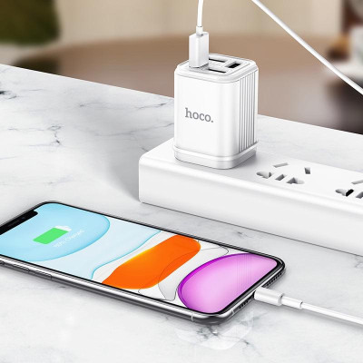 Củ sạc nhanh  C84 3.4A  4 cổng USB tiện lợi chống cháy nổ - Hàng Chính Hãng CS03 