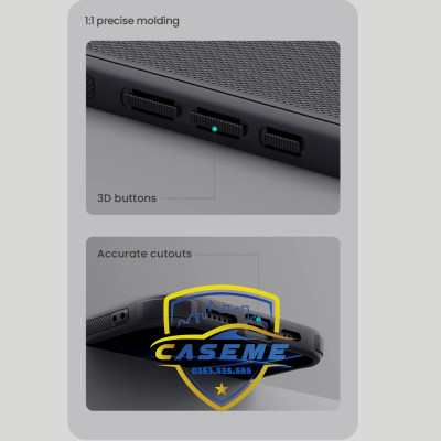 Ốp Lưng Dành Cho iPhone 16 Pro Nillkin Dạng Sần Viền Silicon - Hàng Chính Hãng