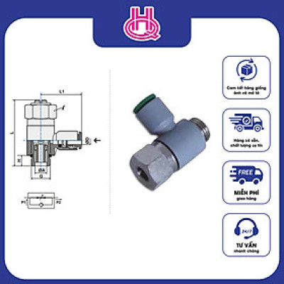 Đầu nối ống khí nén Pneumax định hướng cho van series ART.T28 - Hàng chính hãng