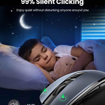 Ugreen UG90855MU006TK 4000dpi 2.4Ghz Bluetooth Chuột không dây + Bluetooth Ergonomic Mouse không kèm pin AA - HÀNG CHÍNH HÃNG