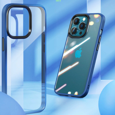 Ốp lưng cho iPhone 13 hiệu Likgus Hybrid Glass Pc viền màu chống sốc - Hàng nhập khẩu