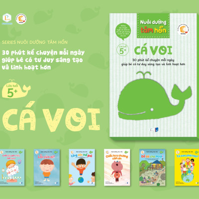 Bộ nuôi dưỡng tâm hồn - Bộ Cá Voi lứa tuổi 5+ (trọn bộ gồm 6 quyển) - Shichida