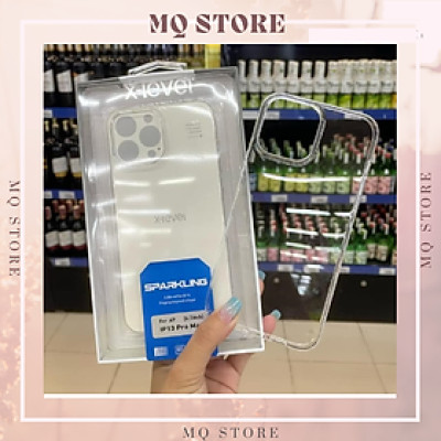 Ốp lưng X-Level Sparkling cứng trong suốt siêu mỏng dành cho iPhone 15 Pro Max, 14 Pro Max, 13 Pro Max chống ố vàng tuyệt đối kaku( hàng chính hãng)