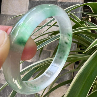 Vòng Tay Nữ Bản Hẹ Đá Mã Não DuLong Trắng Trong Xanh Rong Biển Nhẹ Bóng Đẹp Ni 54mm Cao 12mm Dầy 7mm Món quà tặng Nữ 50kg - 55kg đeo tay xinh rẻ đẹp ý nghĩa ạ