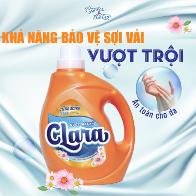 Nước giặt xả Clara hương hoa nắng ban mai can 2,6 kg