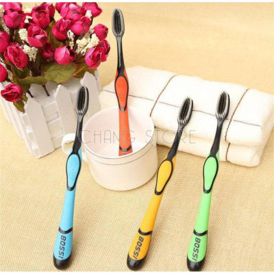 Hộp 30 Bàn chải đánh răng than tre hoạt tính Bossi lông siêu mềm, siêu mịn