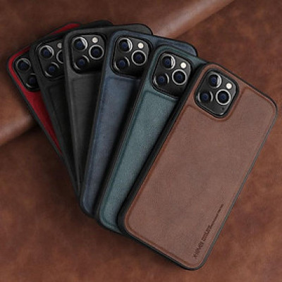 ỐP LƯNG DA iPhone 16 Pro 16 Pro Max 15 15 Plus 15 Pro 15 Pro Max 14 13 12 11 pro max  Xs Max, viền dẻo hiệu X-level - Hàng chính hãng