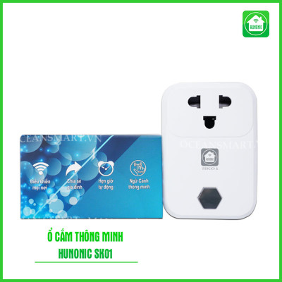 Ổ Cắm Thông Minh HUNONIC, Ổ Cắm Wifi Điều Khiển Từ Xa Qua Điện Thoại - SK01