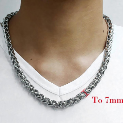 Dây chuyền nam titan cao cấp thời trang rẻ inox thép không gỉ bông dừa trangsucpt cỡ 5mm PTDCNA172