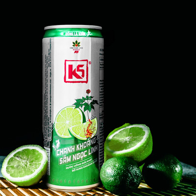 Nước Tăng Lực K5 Sâm Ngọc Linh Lốc 6 Lon Vị Chanh Khoáng (320ml/Lon)