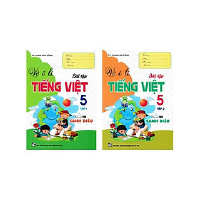 Sách - Vở Ô Li Bài Tập Tiếng Việt Lớp 5 - Combo 2 Tập - Bám Sát SGK Cánh Diều - Hồng Ân