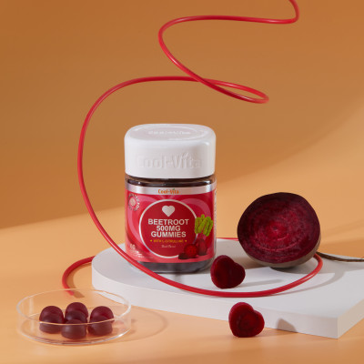 Kẹo Dẻo Củ Dền Thuần Chay Hỗ Trợ Bổ Sung Sắt, Lưu Thông Máu & Hỗ Trợ Bổ Sung Năng Lượng LCitrulline Vị Đào Coolvita (60 viên x 3g)/hộp