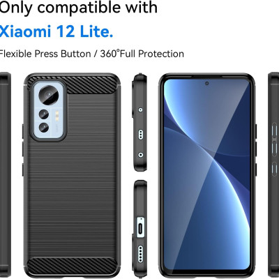 Ốp lưng chống sốc vân kim loại cho Xiaomi Mi 12 Lite 5G hiệu Likgus (chuẩn quân đội, chống va đập, chống vân tay) - Hàng nhập khẩu