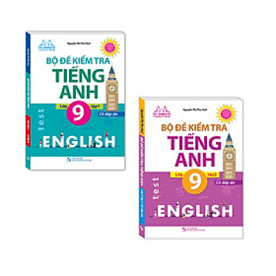  Combo 2 cuốn: Bộ đề kiểm tra tiếng Anh lớp 9 - Có đáp án ( Tặng kèm bookmark)