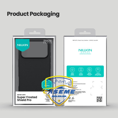 Ốp lưng dành cho iPhone 17 Pro Max Nillkin Super Frosted Shield Pro Matte dạng sần - Hàng chính hãng