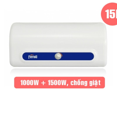Máy nước nóng gián tiếp Ferroli QQ TE 15 lít (2500W)-hàng chính hãng