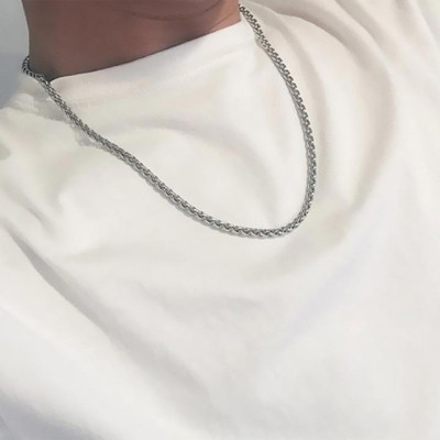 Dây chuyền nam titan cao cấp thời trang rẻ inox thép không gỉ bông dừa trangsucpt cỡ 5mm PTDCNA172