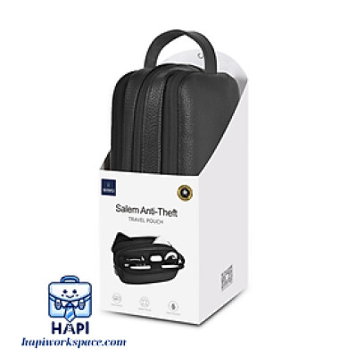 Túi đựng phụ kiện WiWU Salem Anti-Theft Wi-SAT, khóa mật mã, chống nước