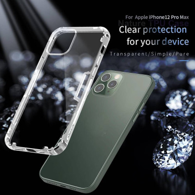 Ốp lưng dẻo silicon cho iPhone 12 Pro Max 6.7 inch hiệu Nillkin Nature TPU mỏng 0.6mm, chống trầy xước - Hàng chính hãng