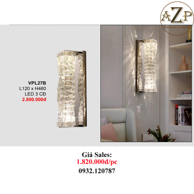 AZP - ĐÈN ỐP VÁCH / ĐÈN TRANG TRÍ / ĐÈN TREO TƯỜNG PHÒNG KHÁCH, PHÒNG NGỦ, NHÀ HÀNG, KHÁCH SẠN AZP-VPL27 phong cách đương đại, hàng nhập khẩu AZP