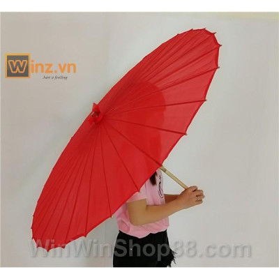 Dù cán gỗ Nhật Bản đỏ trơn - Winz.vn