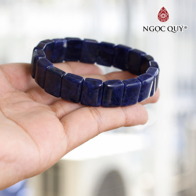 Vòng bản đá lapis hạt 14x10mm mệnh thủy, mộc - Ngọc Quý Gemstones