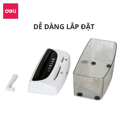 Máy Hủy Tài Liệu Mini Deli Chính Hãng Nhỏ Gọn, Dễ Dàng Sử Dụng - Phù Hợp Cho Văn Phòng, Doanh Nghiệp, Gia Đình - 9935
