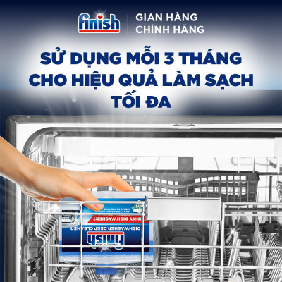 Combo Finish nâng cao 3:Viên Rửa Chén Bát Finish Powerball Quantum 64 viên + Nước làm bóng 500ml + Dung dịch vệ sinh máy