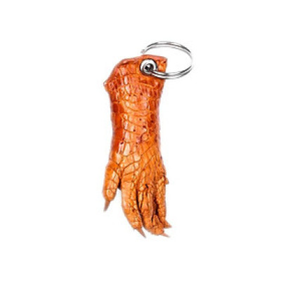 Móc khóa Huy Hoàng da cá sấu gai đuôi màu vàng HC8217