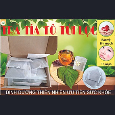 Trà tía tô túi lọc Ftaky - Giải cảm, giảm ho