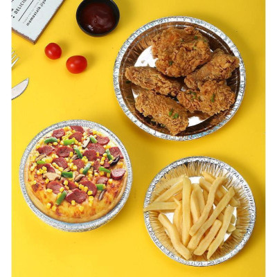 Set 10 Khay Giấy Bạc Lót Nồi Chiên Không Dầu Size 19cm