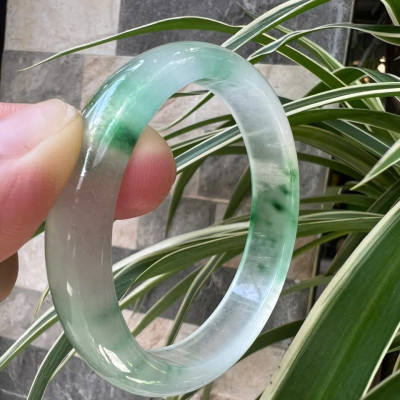 Vòng Tay Nữ Bản Hẹ Đá Mã Não DuLong Trắng Trong Xanh Rong Biển Nhẹ Bóng Đẹp Ni 54mm Cao 12mm Dầy 7mm Món quà tặng Nữ 50kg - 55kg đeo tay xinh rẻ đẹp ý nghĩa ạ