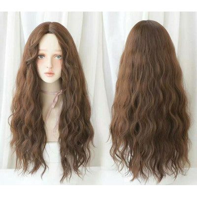 tóc giả 2 mái xù cao cấp- tặng lưới chùm tóc